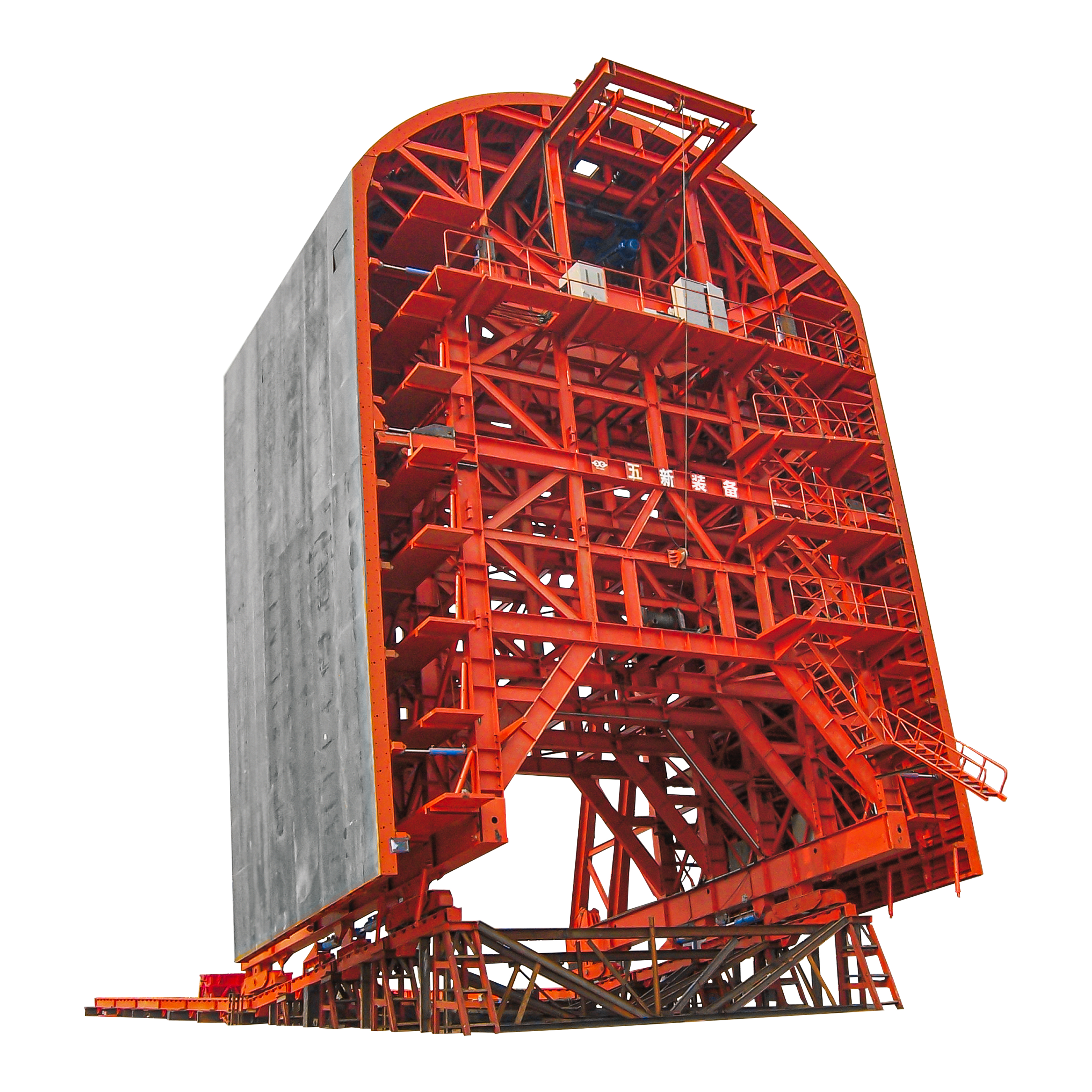 特大断面斜洞常态混凝土自动浇筑台车